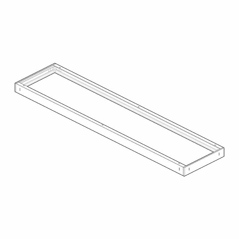 Westgate SurFace Mounting Frame For 1X4 Back-Lit Panel, Commercial Indoor Lighting, White Finish