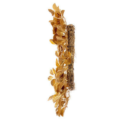 Vickerman 24" Gold Artificial Dogwood Glitter Wreath.