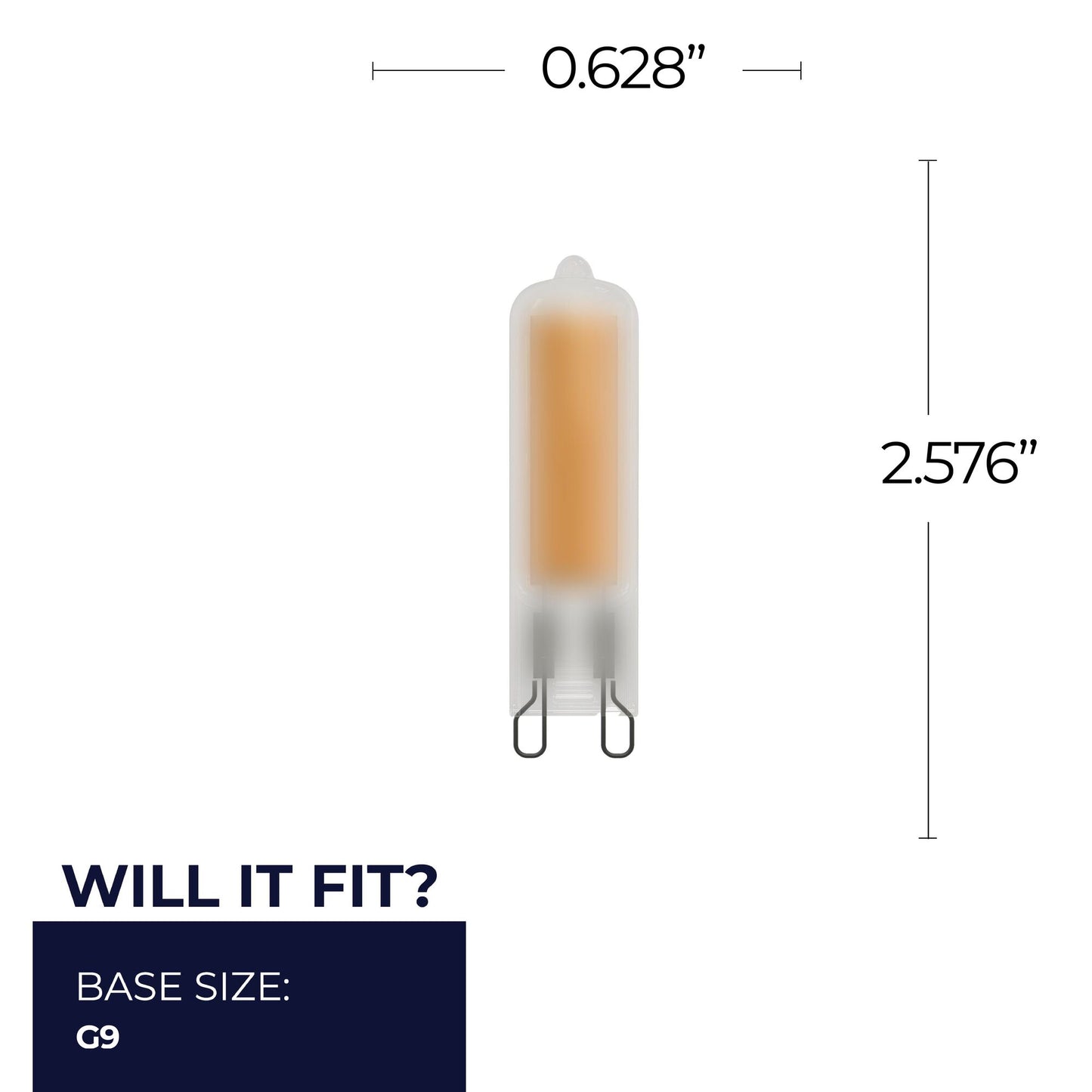 Bulbrite 862045 LED Filament Pack of (4) 4.5 Watt Dimmable T5 Light Bulb with Frost Glass Finish and (G9) Base - 2700K (Warm White Light), 450 Lumens
