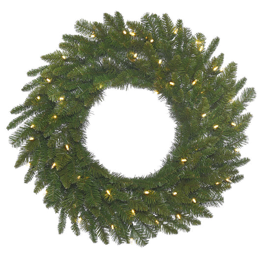 Vickerman 30" Durango Spruce Artificial Christmas Wreath Warm White Dura-lit LED Lights