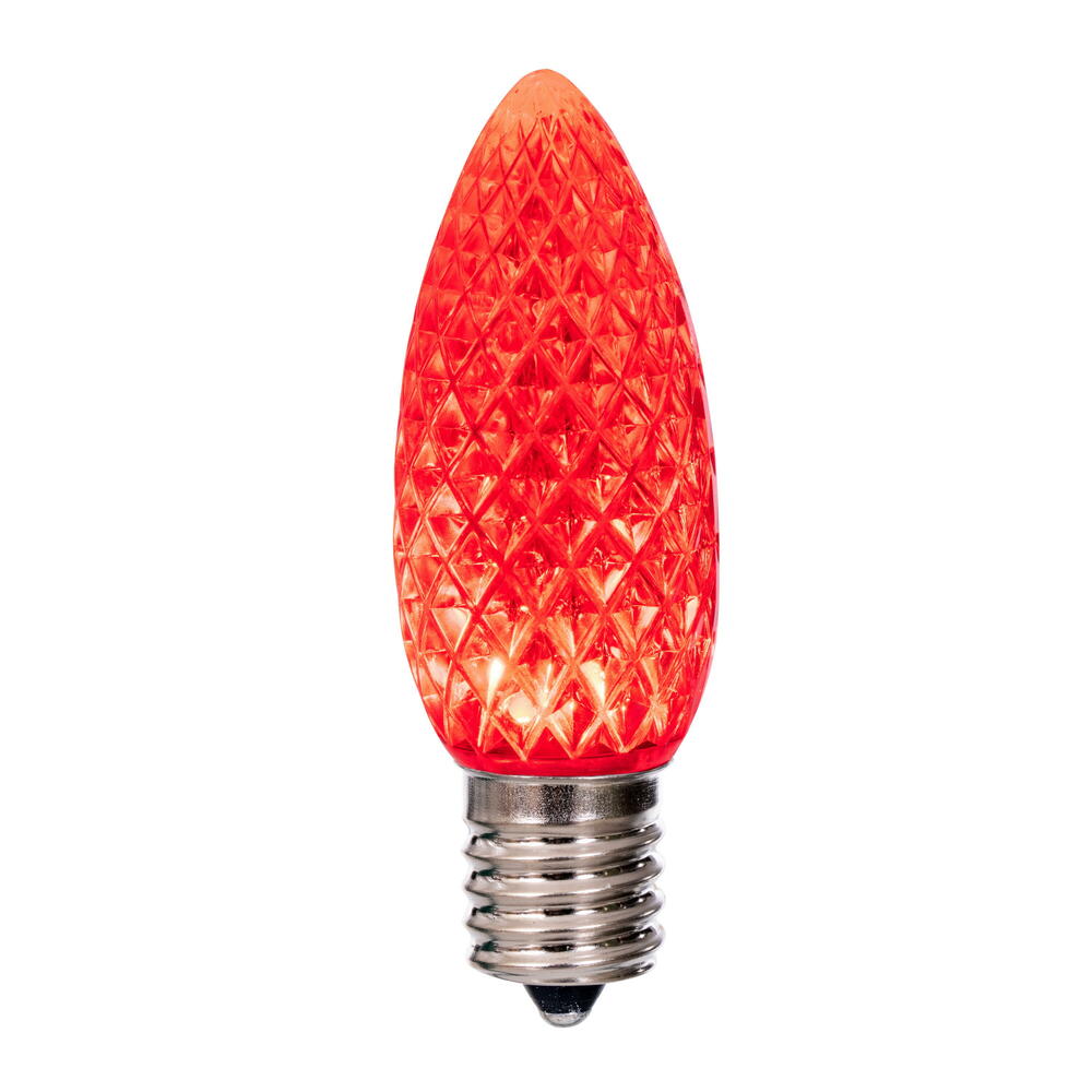 Vickerman C9 LED Red Faceted Replacement Bulb bag of 25