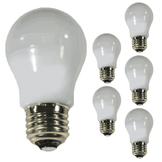 Damar A15 LED Amber Light Bulb 5W E26 Medium Screw Base for Party Decoration Holiday Lighting Small Light Bulb 120V 200° Beam Angle 15000 Life Hours Amber Finish Pack of 6