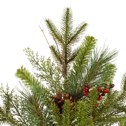 Vickerman 1.5' Cibola Mixed Berry Artificial Christmas Bush with 50 Clear Lights