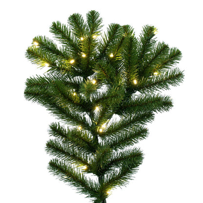 Vickerman 15' x 92" Deluxe Sequoia Pine Artificial Full Pre-Lit Christmas Tree with 3600 Warm White LED 5MM Lights. It measures 180 inches tall and 92 inches wide, which is considered a Full profile. This tree boasts 7830 PVC tips for a realistic look. Pr
