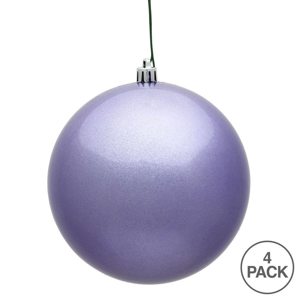 Vickerman 6" Lavender Candy Ball Ornament 4 per Bag