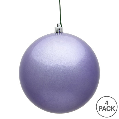 Vickerman 6" Lavender Candy Ball Ornament 4 per Bag