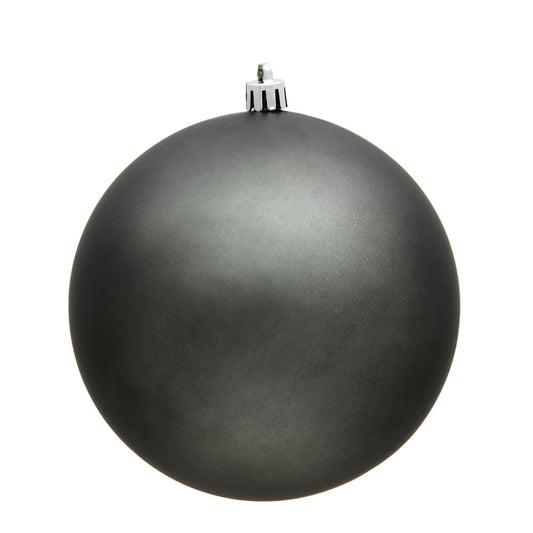 Vickerman 4.75" Pewter Matte Ball Ornament 4 per Bag