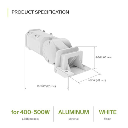 ASD Lighting Slip fitter Mounting Bracket for LED Area Lights LSB2 LSB5 400-500W White
