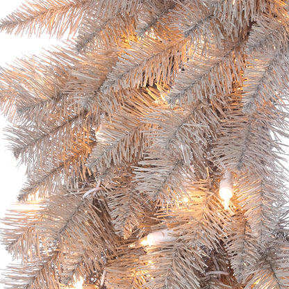 Vickerman 30" Platinum Fir Artificial Christmas Wreath Clear Dura-lit Incandescent Lights
