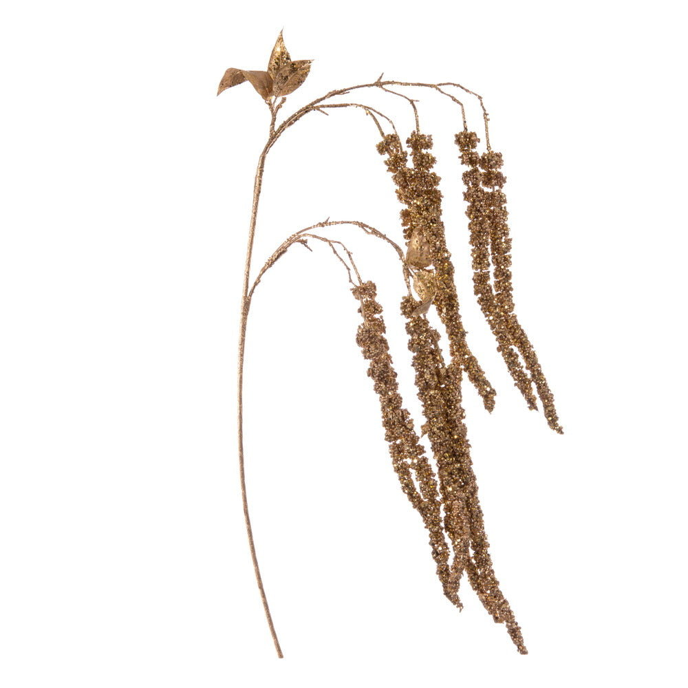 Vickerman 44" Artificial Gold Amaranthus Spray 2 per Bag. Includes 2 sprays per pack.