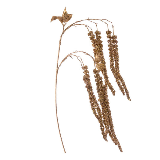 Vickerman 44" Artificial Gold Amaranthus Spray 2 per Bag. Includes 2 sprays per pack.