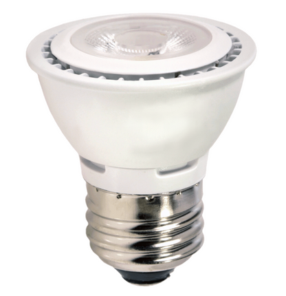 Damar HR16 LED Flood Spotlight Bulb 7W 530 Lumen E26 Medium Base 3000K Soft White Ideal for Track & Recessed Lighting 120V 35° Beam Angle Dimmable Enclosed Fixture Rated White Finish Pack of 3