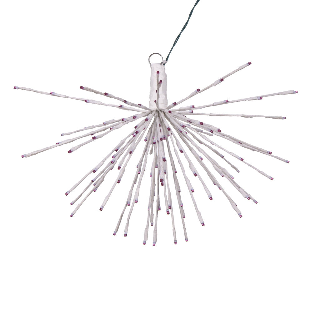 Vickerman 160Lt x 24" White Starburst Purple 5mm LED Lights.