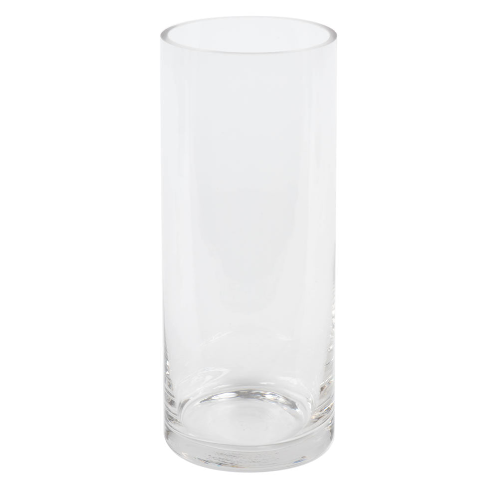 Vickerman 10" Clear Cylinder Glass Container. Includes two pieces per set.