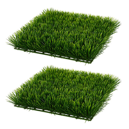Vickerman 11" Artificial Green UV Coated Grass Matt Pack of 2