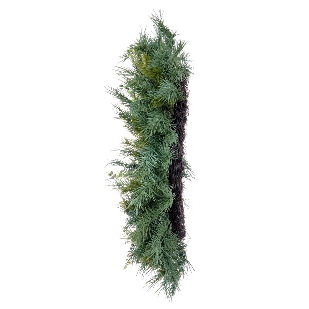 Vickerman 28" Artificial Mixed Fern Cedar Wreath