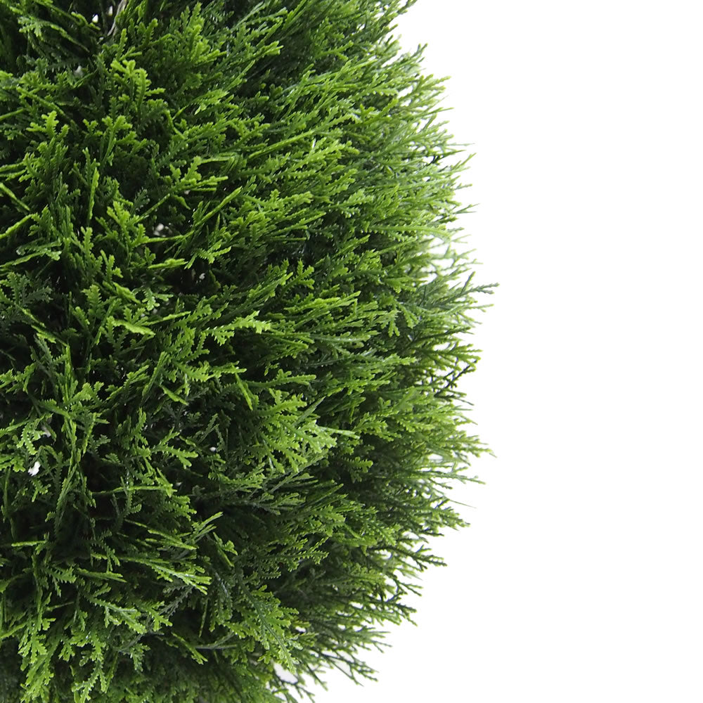 Vickerman 24" Artificial Cedar Teardrop Shaped Bush Black Plastic Pot.