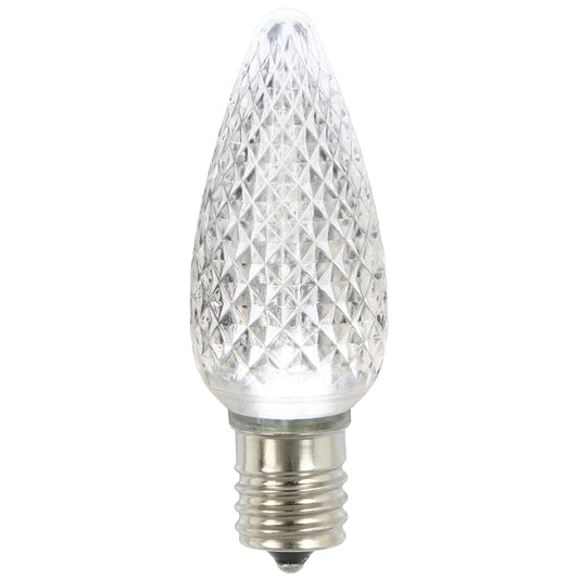 Vickerman C9 LED Pure White Faceted Replacement Bulb bag of 25