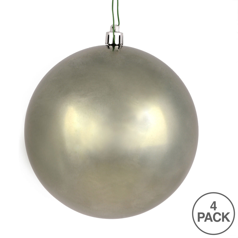 Vickerman 4.75" Wrought Iron Shiny Ball Ornament 4 per Bag