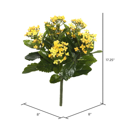 Vickerman 17.25" Artificial Yellow Kalanchoe Bush.