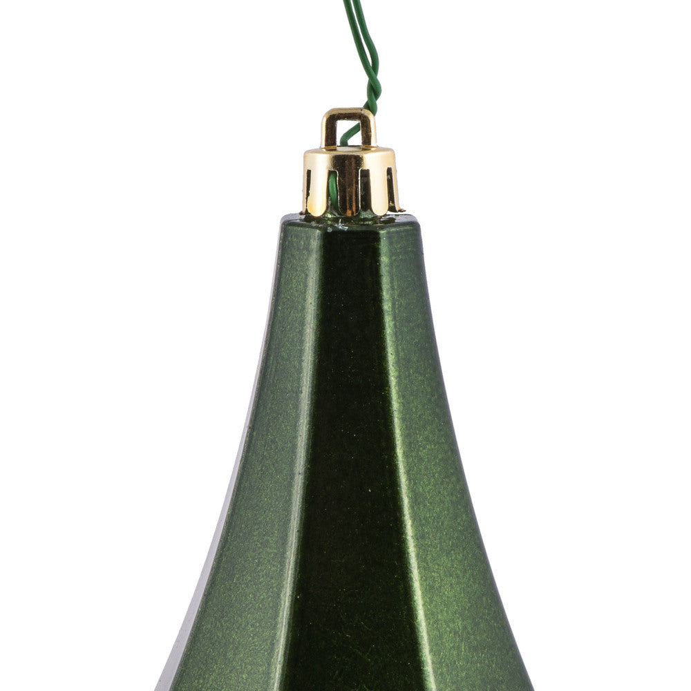 Vickerman 8" Moss Green Candy Finish Diamond Finial Ornament Pack of 2