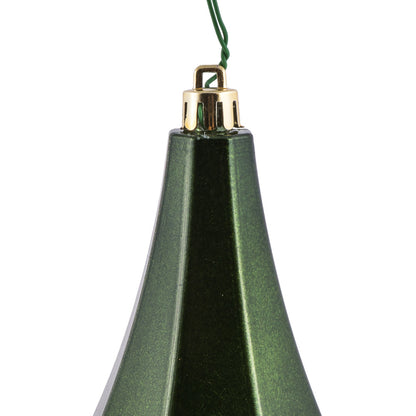 Vickerman 8" Moss Green Candy Finish Diamond Finial Ornament Pack of 2