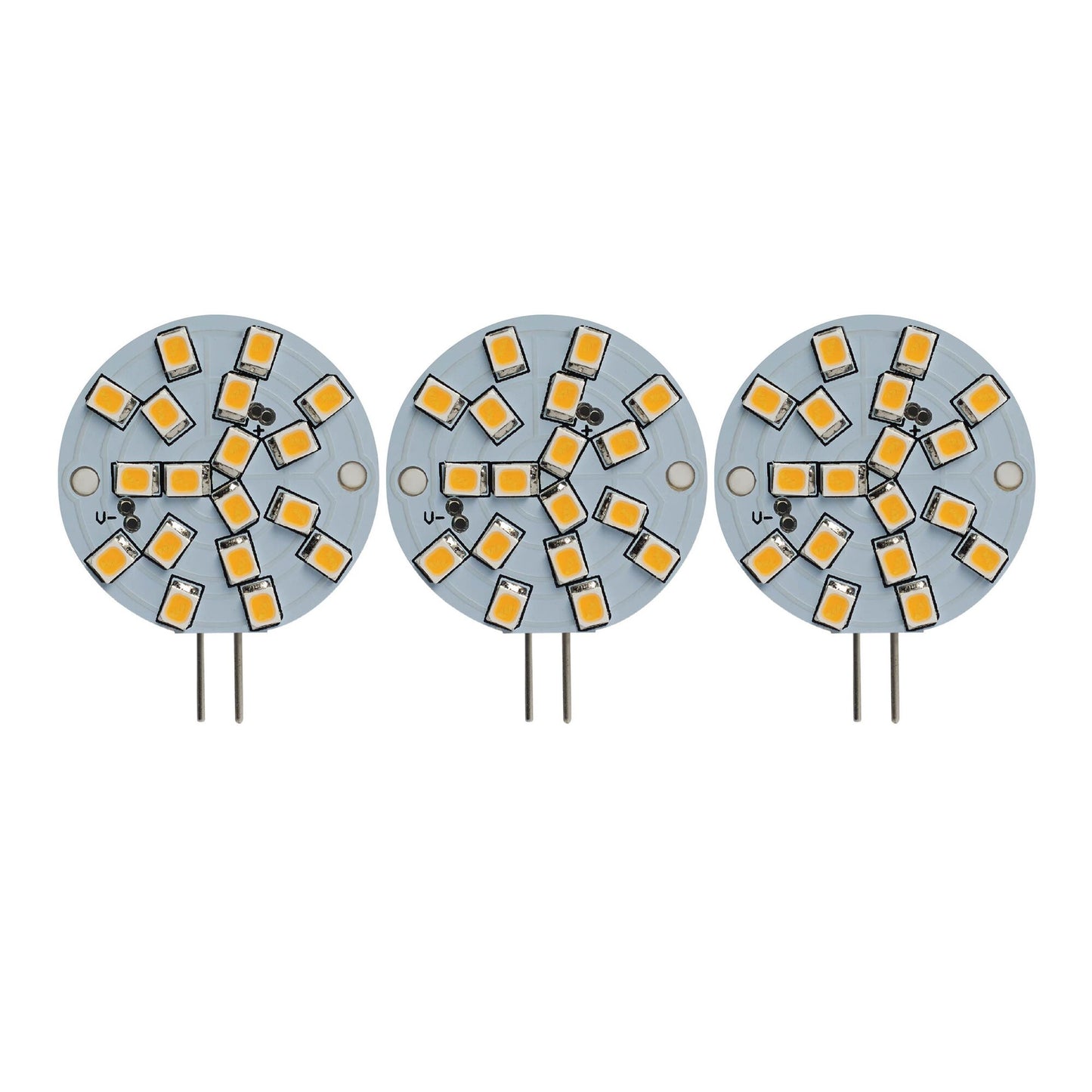 BULBRITE LED WAFER BI-PIN (G4) 2.8W NON-DIMMABLE LIGHT BULB 2700K/WARM WHITE 20W INCANDESCENT EQUIVALENT 3PK (770622)