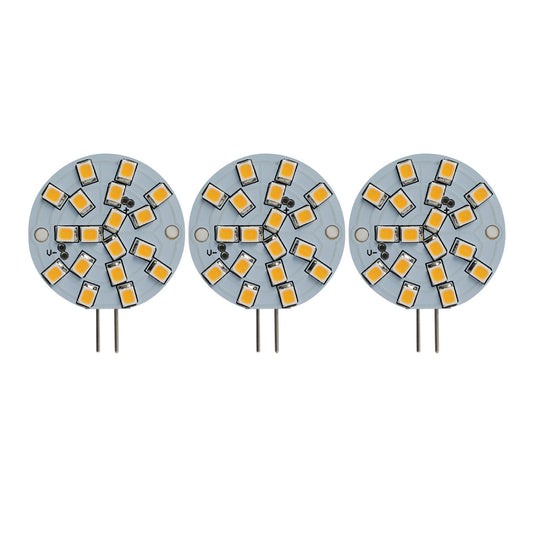 BULBRITE LED WAFER BI-PIN (G4) 2.8W NON-DIMMABLE LIGHT BULB 2700K/WARM WHITE 20W INCANDESCENT EQUIVALENT 3PK (770622)