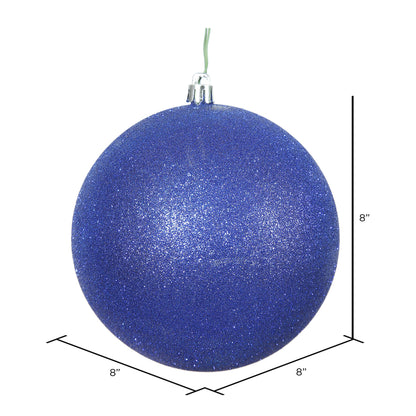 Vickerman 8" Cobalt Glitter Ball Ornament