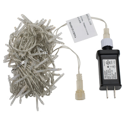 Vickerman 144 Warm White LED 2 Function Spider Light Set 24' Christmas Light Set Clear Wire
