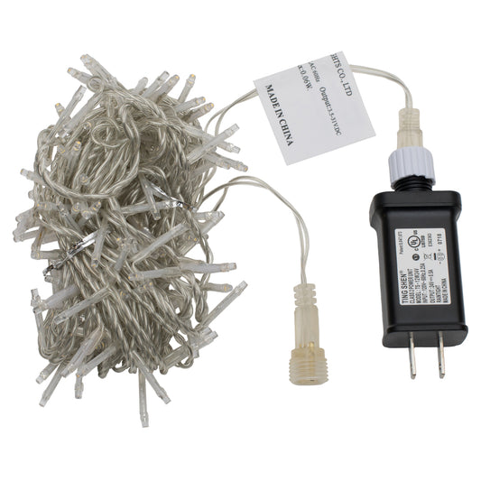 Vickerman 144 Warm White LED 2 Function Spider Light Set 24' Christmas Light Set Clear Wire