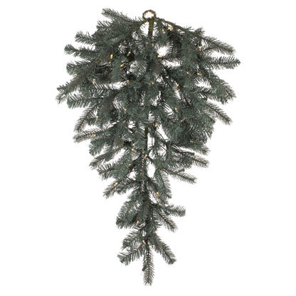 Vickerman 36" x 16" Colorado Blue Spruce Artificial Christmas TearDrop Warm White LED Lights