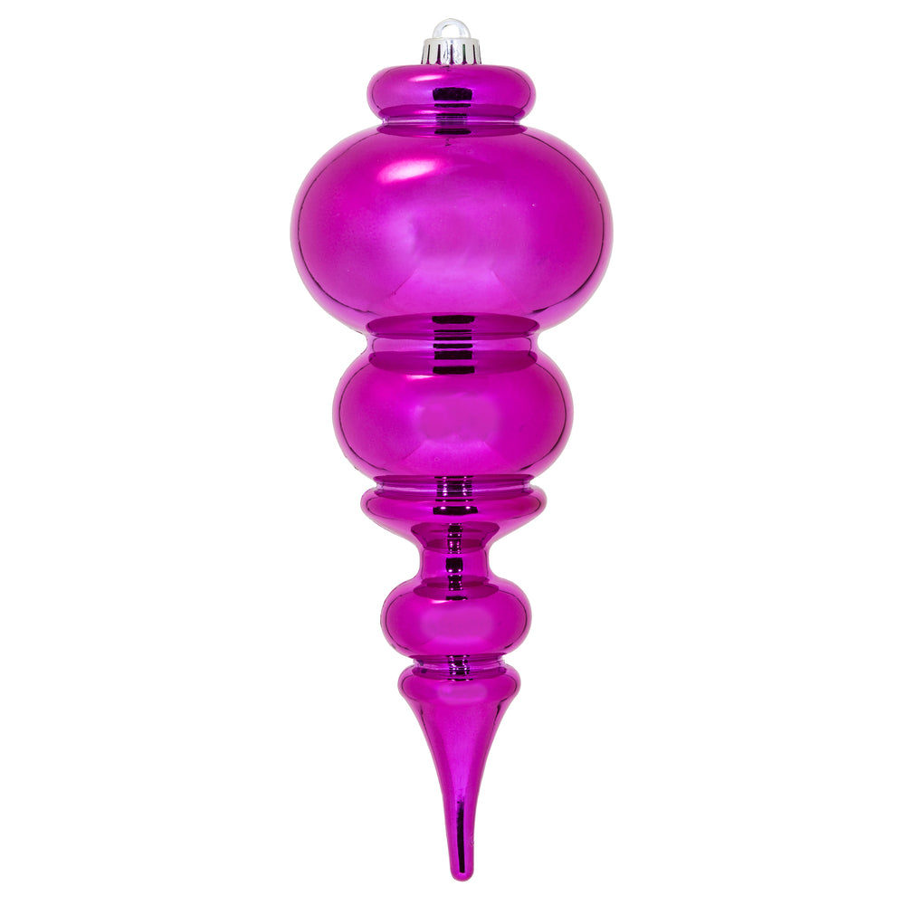 Vickerman 14" Fuchsia Shiny Finial Ornament