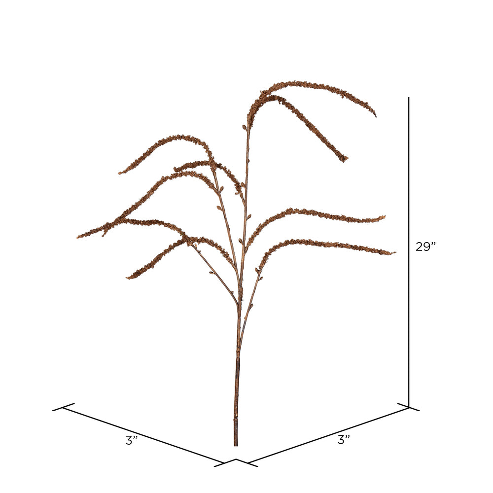 Vickerman 29" Artificial Brown Willow Spray. Includes 4 sprays per pack.