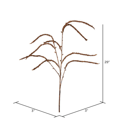 Vickerman 29" Artificial Brown Willow Spray. Includes 4 sprays per pack.