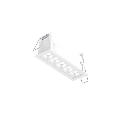 DALS Lighting Upto 10 Lights Rectangular Mutli-Spot Recessed Downlight with Junction Box/Driver | 30° Beam Angle | 3000K/5CCT Selectable | LED Dimmable Regressed Trim | ETL Certified