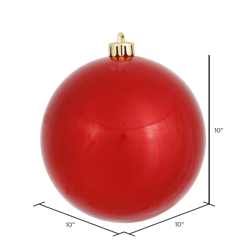 Vickerman 10" Red Candy Ball Ornament