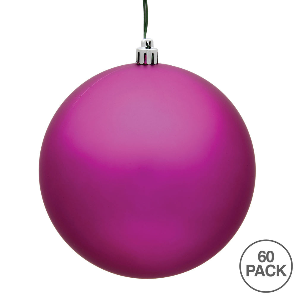 Vickerman 2.4" Fuchsia Matte Ball Ornament 60 per Box