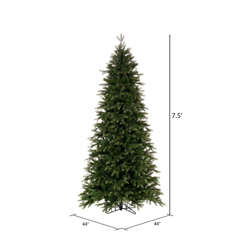 Vickerman 7.5' x 44" Douglas Fir Artificial Slim Unlit Christmas Tree.