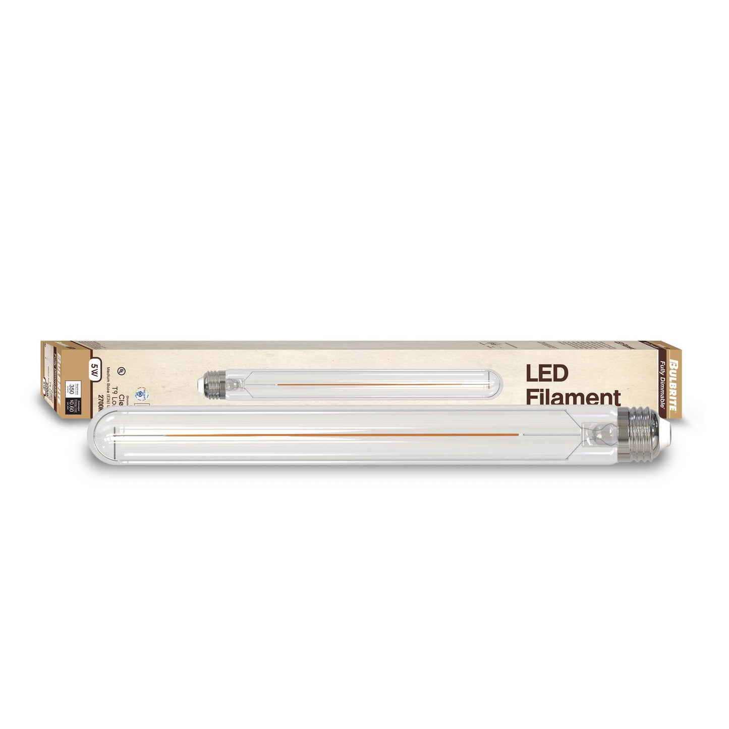 Bulbrite 776945 5W LED 11 INCH T9 LONG 2700K FILAMENT FULLY COMPATIBLE DIMMING