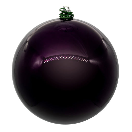 Vickerman 8" Plum Pearl UV Drilled Ball Ornament 1 per bag.