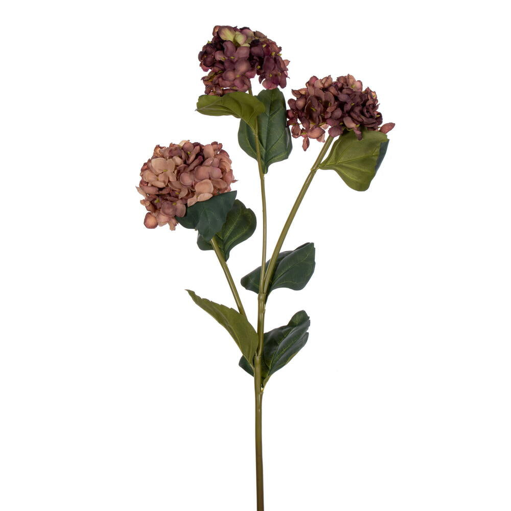 Vickerman 33" Coffee Artificial Hydrangea Spray with Three Flower Heads 2 per bag.