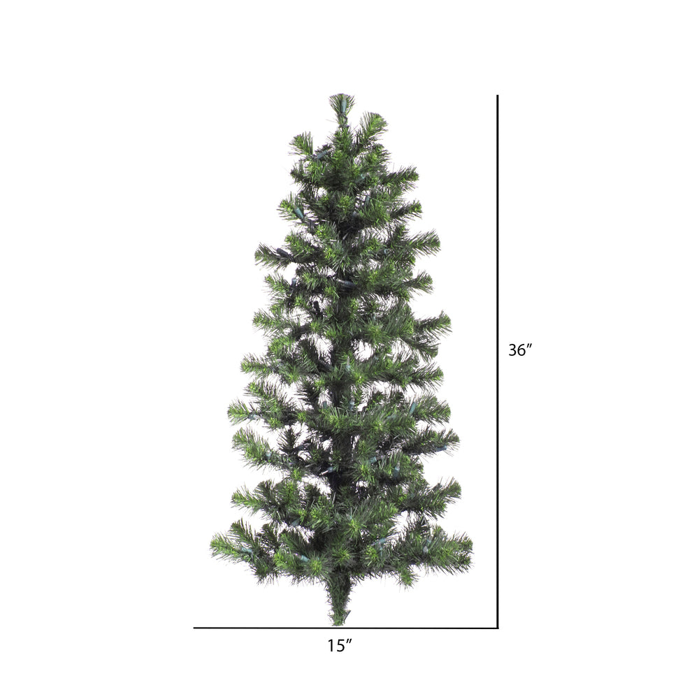 Vickerman 36" Douglas Fir Artificial Christmas Wall Tree Unlit