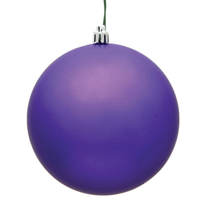 Vickerman 6" Purple Matte Ball Ornament 4 per Bag