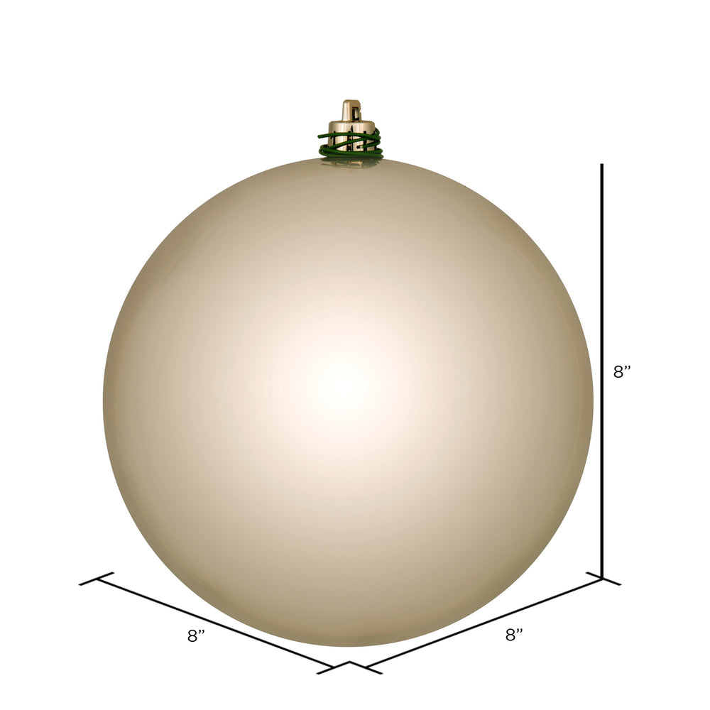 Vickerman 8" Oat Shiny Ball Ornament