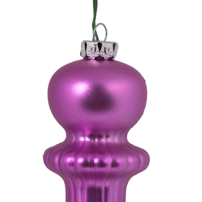 Vickerman 14" Orchid Matte Finial Drop Christmas Ornament UV Treated with Drilled and Wired Cap 2 per bag