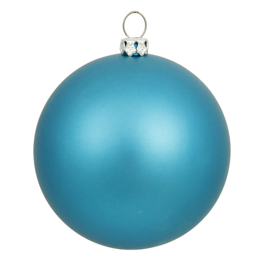 Vickerman 12" Turquoise Matte Ball Ornament