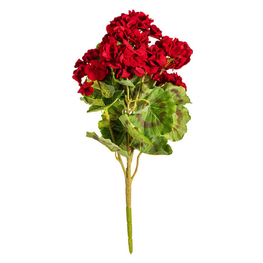 Vickerman 18" Artificial Red Geranium Bush 4 per Pack.