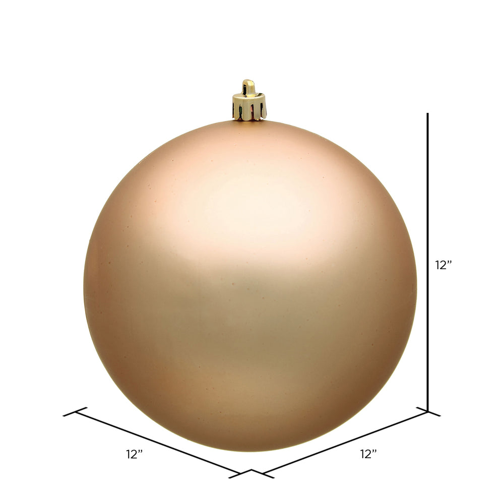 Vickerman 12" Café Latte Matte Ball Ornament