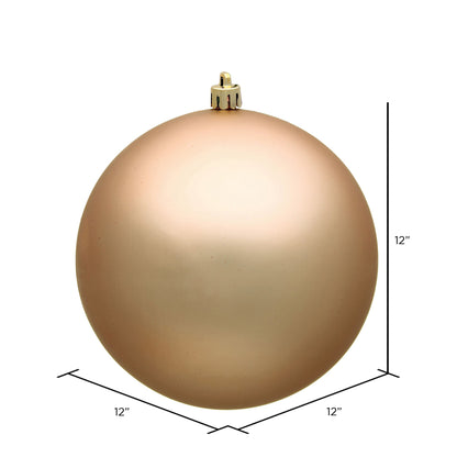 Vickerman 12" Café Latte Matte Ball Ornament